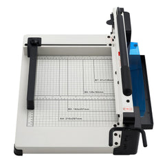 Heavy Duty Paper Cutter, 304.8 mm Industrial Commercial Guillotine Paper Cutter for A4 Paper, 400 Sheet Capacity, Solid Steel Construction, Stack Paper Trimmer for Office Home School Shop, White