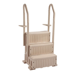 3-Step Taupe Robust Pool Ladder of 2 Handrails for 914.4-1219.2 mm Pools