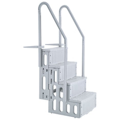 4-Step Grey Robust Pool Ladder of 2 Handrails for 1219.2-1371.6 mm Pools
