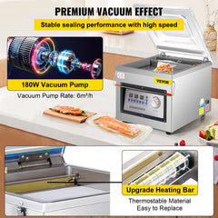 DZ-260C Digital Vacuum Sealer Food Vacuum Sealing Packing Machine 220V