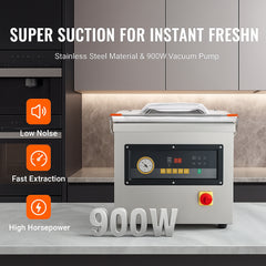 DZ-400/2F Automatic Vacuum Sealer Food Vacuum Sealing Packing Machine 220V