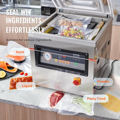 DZ-400/2F Automatic Vacuum Sealer Food Vacuum Sealing Packing Machine 220V