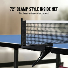 Ping Pong Table Foldable Table Tennis Game Table Indoor with Clamp Net