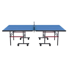 Ping Pong Table, Professional Table Tennis Game, Indoor MDF Portable Table Tennis Table, Foldable Ping Pong Table with Quick Clamp Net and Lockable Wheels, 10 Minute Easy Assembly, 18mm Tabletops
