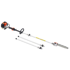 Gas Pole Saw, 25CC 2 Stroke Gas Powered Pole Saws with 30.5 cm Cutting Bar, Cordless Tree Trimmer with 650ml Fuel Tank, 2.12 to 3.62 m Extendable, Powerful Chainsaw for Tree Trimming Pruning