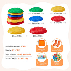 Kids Balance Stepping Stones Sensory Obstacle Course 6 PCS Outdoor Indoor