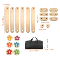 Kids Balance Beam Stepping Stones Gymnastics Children Balance Board 6 PCS