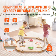 Kids Balance Beam Stepping Stones Gymnastics Children Balance Board 6 PCS