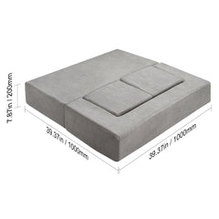 Modular Kids Play Couch 4Pcs DIY Creative Child Sectional Sofa Dark Grey