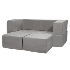 Modular Kids Play Couch 4Pcs DIY Creative Child Sectional Sofa Dark Grey