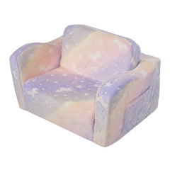 Foldable Baby Chair 2-in-1 Baby Lounger Couch Glow in Dark Kids Sofa