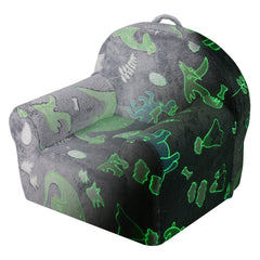 Toddler Chair Glow in the Dark Plush Baby Chair Playroom Furniture Grey