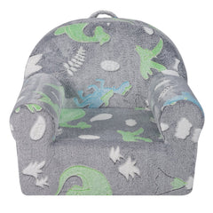 Toddler Chair Glow in the Dark Plush Baby Chair Playroom Furniture Grey