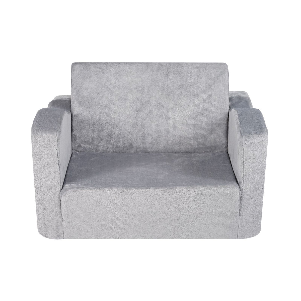 Baby Chair Foldable 2-in-1 Comfy Baby Lounger Couch Kids Sofa Grey