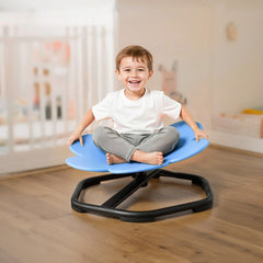 Kids Swivel Chair, 220 lbs Capacity, Flower Shape Sensory Spinning Chair, Autistic Kids Sensory Toy Seat with Non-Slip Metal Base, Toddler Sit & Spin Seat for Coordination Balance Focus, Blue