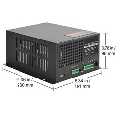 CO2 Laser Power Supply, 100W, Power Supply for 100W Laser Tube, Constant Current Protection, Open Circuit Protection, Fast Heat Dissipation, Compatible for Multi-brand Laser Engravers & Cutters
