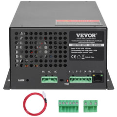 CO2 Laser Power Supply, 100W, Power Supply for 100W Laser Tube, Constant Current Protection, Open Circuit Protection, Fast Heat Dissipation, Compatible for Multi-brand Laser Engravers & Cutters