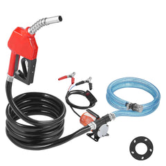 Fuel Transfer Pump 12V 8 GPM 1/6 HP Diesel Pump with Auto Fuel Nozzle