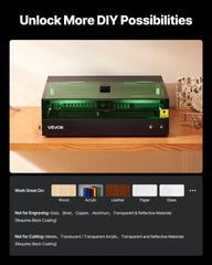 Laser Engraver, 20W, Laser Engraving and Cutting Machine with Enclosure Camera, Laser Cutter, 36000 mm/min, 500 x 320 mm Working Area, for Wood, Leather, Glass, Paper, Certain Metal, Class 1