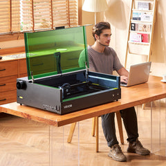 Laser Engraver, 20W, Laser Engraving and Cutting Machine with Enclosure Camera, Laser Cutter, 36000 mm/min, 500 x 320 mm Working Area, for Wood, Leather, Glass, Paper, Certain Metal, Class 1
