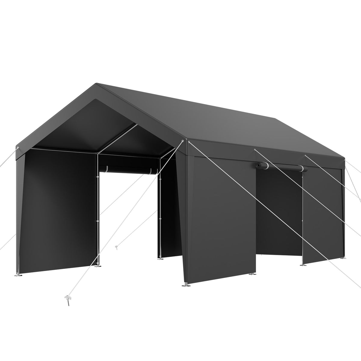 Carport Car Canopy 10x20FT Heavy Duty Car Shelter with Sidewalls White