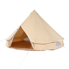Canvas Bell Tent 5m/16.4ft 4-Season Camping Yurt Tent with Stove Jack