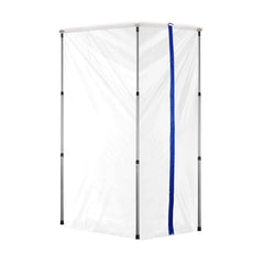 Dust Barrier Poles, 10 Ft Barrier Poles, Dust Barrier System with 4 Telescoping Poles, Magnetic Zipper, Carry Bag and 32.8x13.12 Ft Plastic Film, for Interior Decoration, Painting