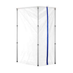 Dust Barrier Poles, 12 Ft Barrier Poles, Dust Barrier System with 4 Telescoping Poles, Magnetic Zipper, Carry Bag and 32.8x13.12 Ft Plastic Film, for Interior Decoration, Painting