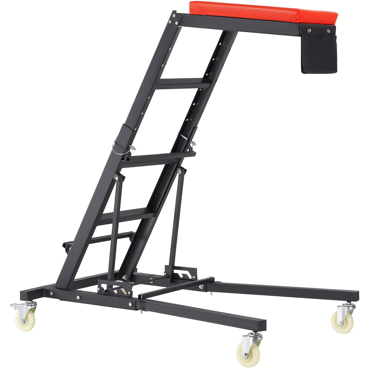 Automotive Topside Creeper, with Adjustable Height 48" to 76", 181.44KGS Capacity High Creeper, 4 Swivel Caster Wheels, Heavy Duty Foldable Creeper for Auto Repair and Maintenance