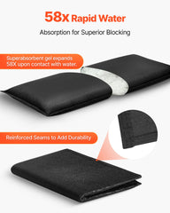 Flood Barrier, 6 Pack, 830 x 430 mm Flood Bags Activated by Water, Reusable Water Absorbent Barrier, Sandless Sandbags Blockage, Flooding Prevention Bags for Home, Doorways, Basement, Garage