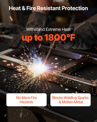 Carbon Felt Welding Blankets, 2-Pack 508mm x 914mm Flame Retardant Welding Blanket, Up to 1800°F Heat Resistant Safety Protection Blanket, 3.5mm Thickened Carbon Fiber Fireproof Insulation Mat