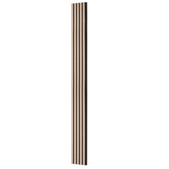 Wood Slat Acoustic Panels, 7.9 x 94.5 inch, MDF Accent Wooden Wall Panels for Modern Interior Wall Decor, Faux Wood Wall Board Panels for Noise Reduction, Silver Wood