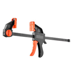 Bar Clamps for Woodworking, 2-Pack 30.48 cm and 2-Pack 15.24 cm, One-Handed Clamp/Spreader, Quick-Grip F-Clamp with 70 kg Load Limit, Premium Plastic and Steel, for Woodworking Metal working