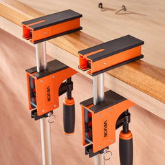 Bar Clamps for Woodworking, 2-Pack 76.2 cm Parallel Clamp Set, F-Clamp with 680 kg Load Limit, Even Pressure, High-strength Plastic and Carbon Steel, for Woodworking Metal Working, Orange