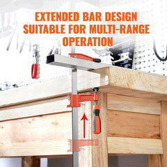 Bar Clamps for Woodworking, 2-Pack 914mm Clamp, Quick-Change F Clamp with 600 lbs Load Limit, 2.5" Throat Depth, Cast Iron and Carbon Steel, Wood Clamps for Woodworking Metal Working