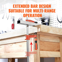 Bar Clamps for Woodworking, 2-Pack 914mm Clamp, Quick-Change F Clamp with 600 lbs Load Limit, 2.5" Throat Depth, Cast Iron and Carbon Steel, Wood Clamps for Woodworking Metal Working