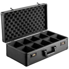 Graded Card Storage Box, 5 Slots, Graded Sports Cards Holder Carrying Case with Coded Lock Foam Dividers, for 162 PSA Graded Cards 115 BGS Cards 130 SGC Cards 585 Top Loaders or 999+ Loose Cards