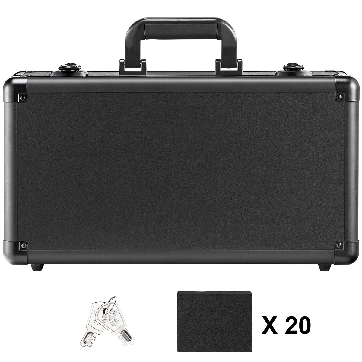 Graded Card Storage Box, 4 Slots, Graded Sports Cards Holder Carrying Case with Key Lock Foam Dividers, for 108 PSA Graded Cards 76 BGS Cards 84 SGC Cards 388 Top Loaders or 999+ Loose Cards