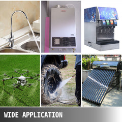 Water Pressure Diaphragm Pump, 12V FL-40 High Pressure Diaphragm Water Pump, 40PSI Automatic Self Priming Water Pump, 17L/MIN Misting Booster Sprayer Diaphragm Pump for Caravan Boat RV Garden