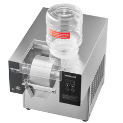 Commercial Snowflake Ice Machine, 176.4LBS/24H Snowflake Ice Maker, Stainless Steel Ice Shaver Machine, Electric Snow Cone Maker, Air Cooling System for Rapid Heat Dissipation, for Bakery, Cafe