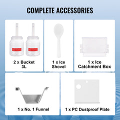 Commercial Snowflake Ice Machine, 276LBS/24H Snowflake Ice Maker, Stainless Steel Ice Shaver Machine, Electric Snow Cone Maker, Air Cooling System for Rapid Heat Dissipation, for Bakery, Cafe