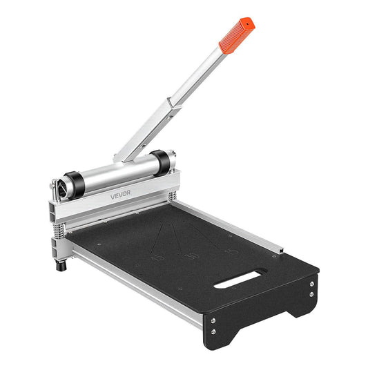 330mm Vinyl Floor Cutter, 16mm Thick Laminate Flooring Cutter with 15°/30°/45° Adjustable Angle Settings, Flexible Wheels, Telescoping Handle, Cuts Engineered Wood, LVT, VCT, SPC, LVP, WPC