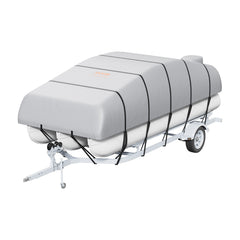 Pontoon Boat Cover 800D Waterproof Trailerable 19-20 ft with Storage Bag