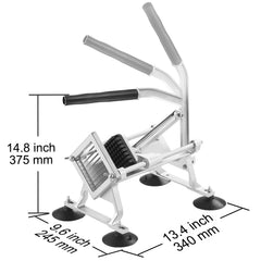 Commercial Vegetable Slicer, 3/8 inch Fruit Slicer, Stainless Steel and Aluminum Alloy Vegetable Cutter Slicer Machine, Manual Slicer with Non-slip Feet, for Radishes, Onions, Potatoes, Lemons