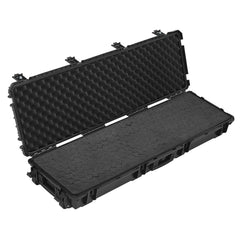 Hard Rifle Case, Lockable Rifle Case with Detachable XPE Foam, 1270 mm Gun Storage with Wheels, IP67 Waterproof & Dustproof Pistol Storage Cases for Rifles, Shotguns, Airsoft Guns, Black
