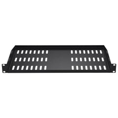 2PCS 1U Server Rack Shelf, 254mm Depth, 22.68kg Max Load Capacity Vented Cantilever or Wall Mount Rack Mount Shelf with Tray, Good Air Circulation for 482.6mm Network Cabinet or Equipment Rack