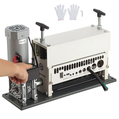 Electric Wire Stripper Machine, 1.5-40 mm, 11 Channel Automatic Copper Cable Stripper, 370W Wire Stripper Tool with Manual Hand Crank Mode, Emergency Stop Button, for Scrap Copper Recycling