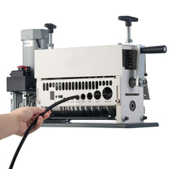 Electric Wire Stripper Machine, 1.5-40 mm, 11 Channel Automatic Copper Cable Stripper, 370W Wire Stripper Tool with Manual Hand Crank Mode, Emergency Stop Button, for Scrap Copper Recycling