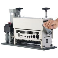Electric Wire Stripper Machine, 1.5-40 mm, 11 Channel Automatic Copper Cable Stripper, 370W Wire Stripper Tool with Manual Hand Crank Mode, Emergency Stop Button, for Scrap Copper Recycling