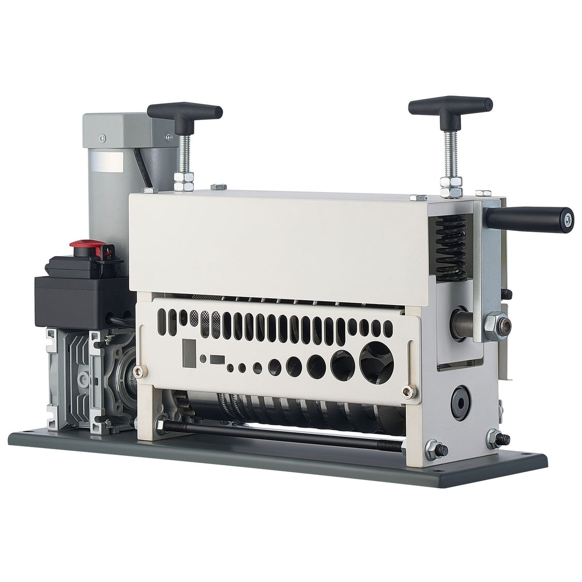 Electric Wire Stripper Machine, 1.5-40 mm, 11 Channel Automatic Copper Cable Stripper, 370W Wire Stripper Tool with Manual Hand Crank Mode, Emergency Stop Button, for Scrap Copper Recycling